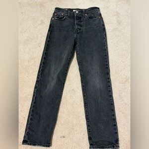 Levi’s Wedgie Straight Fit Black Jeans